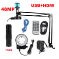 Miniatyrbild 2 av 9: 1080P 48MP 4K 2K HDMI USB-videomikroskopkamera, HD digitalt mikroskop, 150X C-mount-objektiv, stort synfält