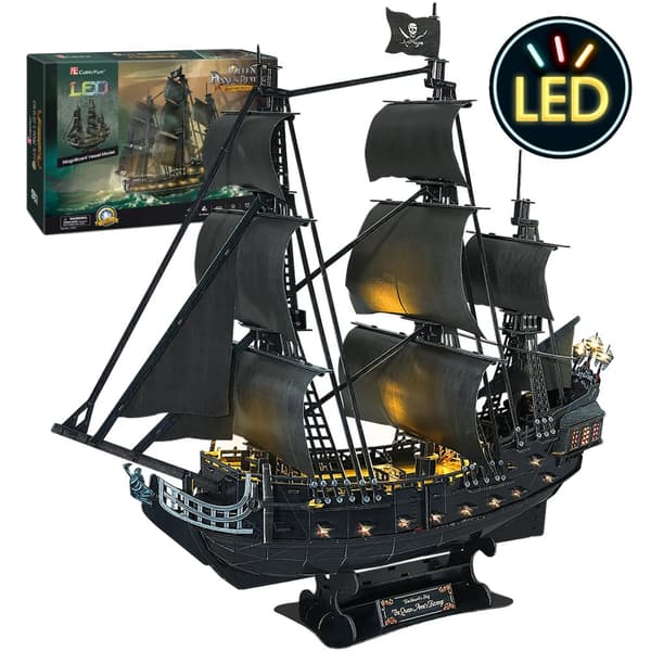 3D-pussel, LED-lampor, piratskeppsmodell, L520h