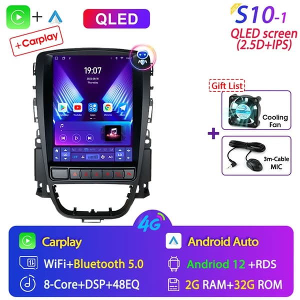 Autosoitin, Android 12 -yhteensopivuus, monimediatuen video., S10-1 MIC
