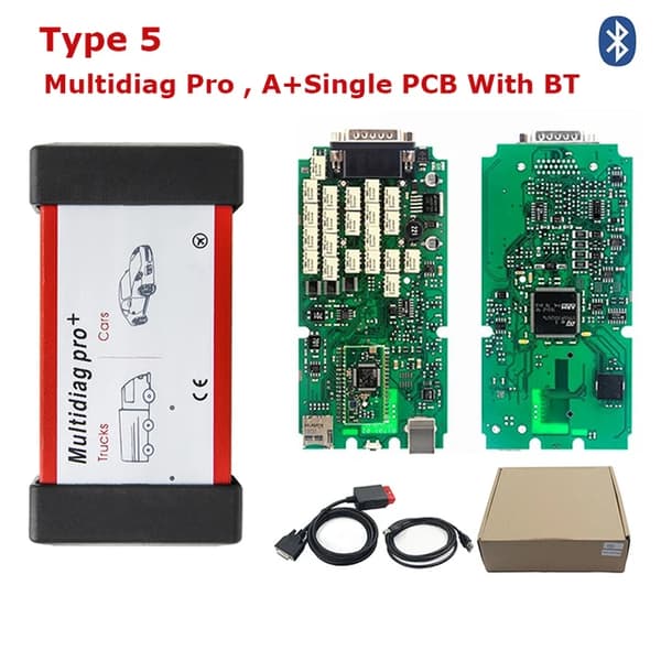 Bil Lastbil Diagnostisk Værktøj, Enkelt PCB, OBD2 Kodelæser, Multidiag BT43
