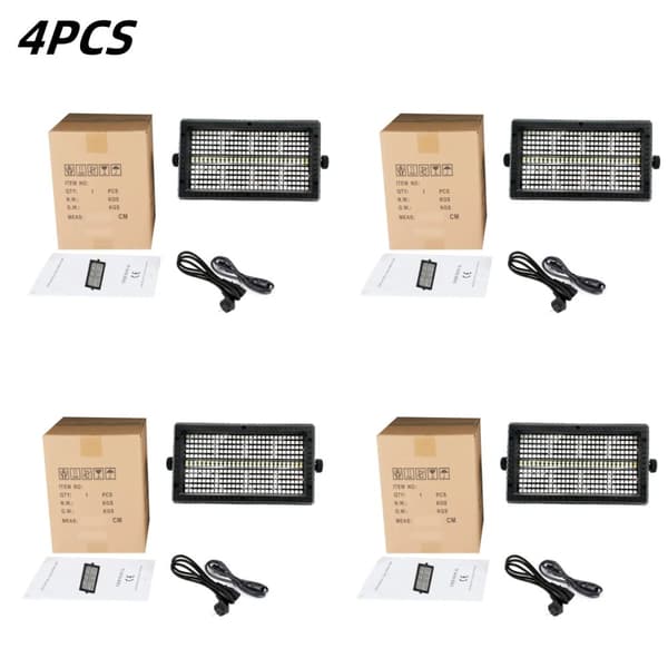 LED Strobe Lys, 60W Effekt, RGBW Farveblanding, 4PCSLIGHTS, EU-stik