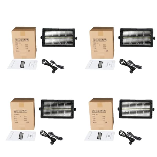 LED Strobe Lys, 60W Effekt, RGBW Farveblanding, 4PCSLIGHTS, EU-stik