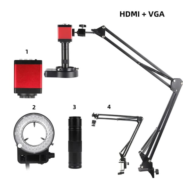 Digitaalinen mikroskooppi 150X suurennoksella, 13MP HDMI/VGA-ulostulo,HDMI VGA SARJA