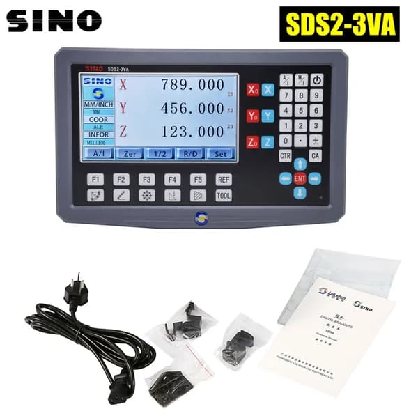 Digitaalinen näyttö DRO-sarja, LCD-näyttö, lasinen lineaarinen asteikko-anturi, SDS2-3VA LCD-näyttö