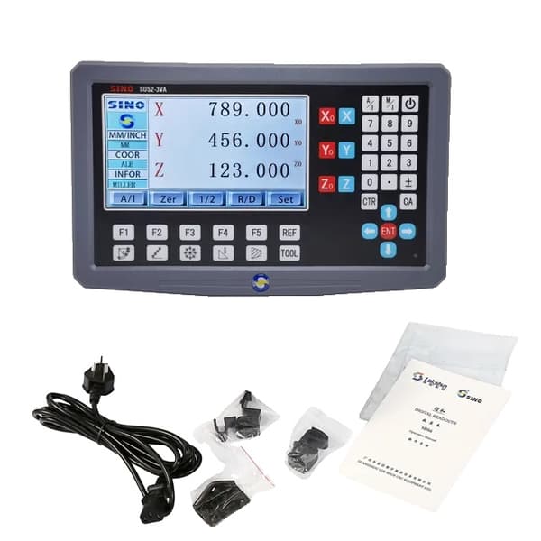 Digitaalinen näyttö DRO-sarja, LCD-näyttö, lasinen lineaarinen asteikko-anturi, SDS2-3VA LCD-näyttö