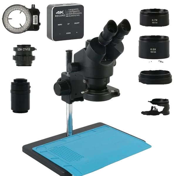 Stereo Trinokulärt Mikroskop, Kontinuerlig Zoom, 48MP Kamera,48MP Touch Kamera