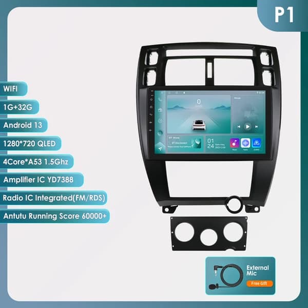Auton monimedia soitin, GPS-navigointi, Carplay-äänijärjestelmä, P1 B