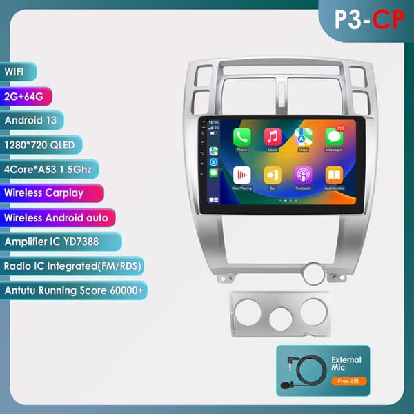 Bil Multimedia Afspiller, GPS Navigation, Carplay Audio, P3 CP A