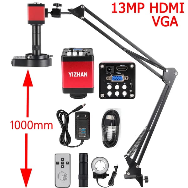 4K Digitaalinen Mikroskooppi, 48MP Anturi, HDMI- ja VGA-Lähtö,13MP HDMI VGA