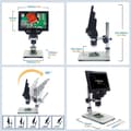 Miniatyrbillede 3 af 4: Digital Mikroskop, 12MP, 7-tommer LCD-skærm, 1-1200X forstørrelse,Med batteri