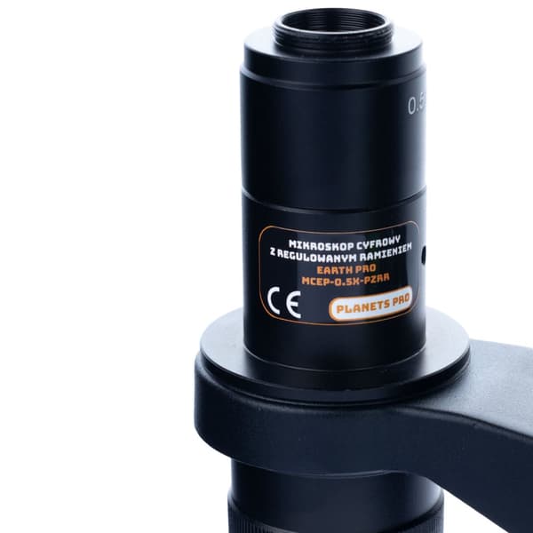 Rosfix-digitaalinen mikroskooppi säädettävällä varrella, Earth Pro MCEP-0.5X-PZRR + Rosfix säädettävä mikroskooppivalaisin 56xLED + mikroskooppikamera