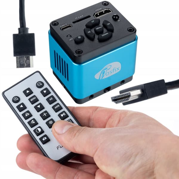 Rosfix Earth Pro MCEP-0.5X digitalt mikroskop med Aquarius PRO KMAP-HDMI-USBC 8.29mp kamera og justerbar 56xLED-belysning