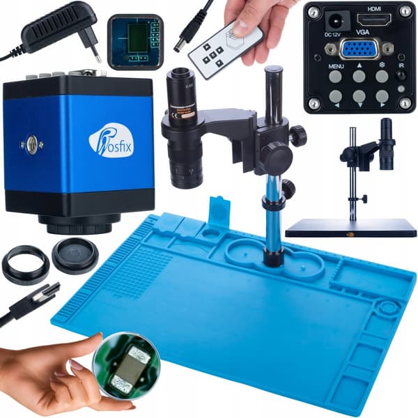 Rosfix Rosfix Earth Pro MCEP-0.5X digitalt mikroskop + Draco Blue PRO KMDBP-HDMI-VGA 2mp kamera + silikonemåtte (jernbase) 480x320 mm