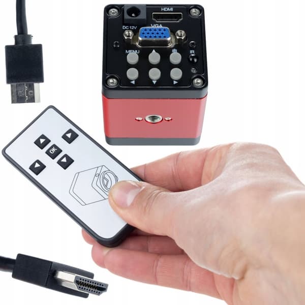 Rosfix digitalt mikroskop Earth Pro MCEP-0.5X + Draco RED PRO KMDRP-HDMI-VGA 2mp kamera + silikonmatta (järnbas) 480x320mm