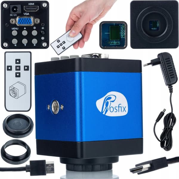 Rosfix Justerbar bom til ODM-180X 50 mm digitalt mikroskop + Platform til ODM-100X 50 mm og 40 mm + Draco Blue PRO kamera KMDBP-HDMI-VG Plantes Pro-se