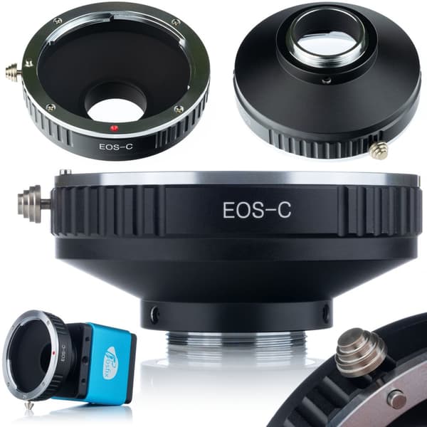 C-Mount-sovitin - Canon EOS -kameraan