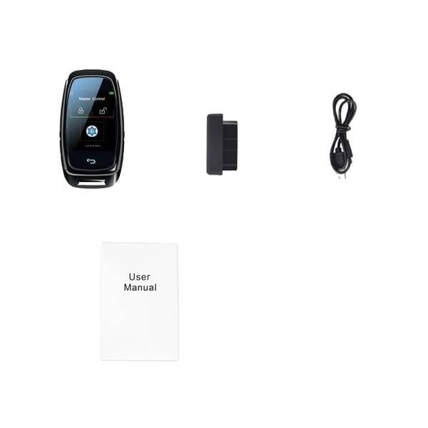 Universal fjärrstyrd bilnyckel, LCD-skärm, nyckelfri låsning, CF920C-Svart