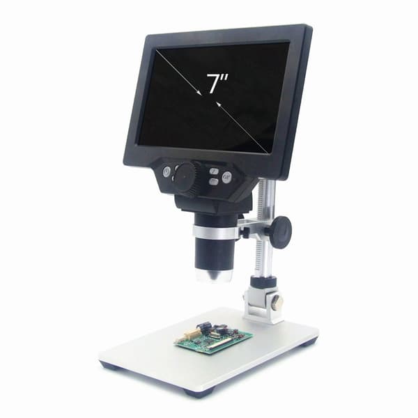 Digitaalinen mikroskooppi 12MP 7 tuuman suuri värinäyttö LCD-näyttö 1-1200X jatkuva