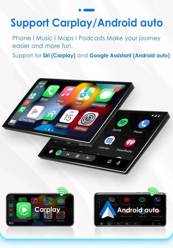 CarPlay bilradio, trådløs forbindelse, GPS-navigation, P1L-1G 16G-4cores