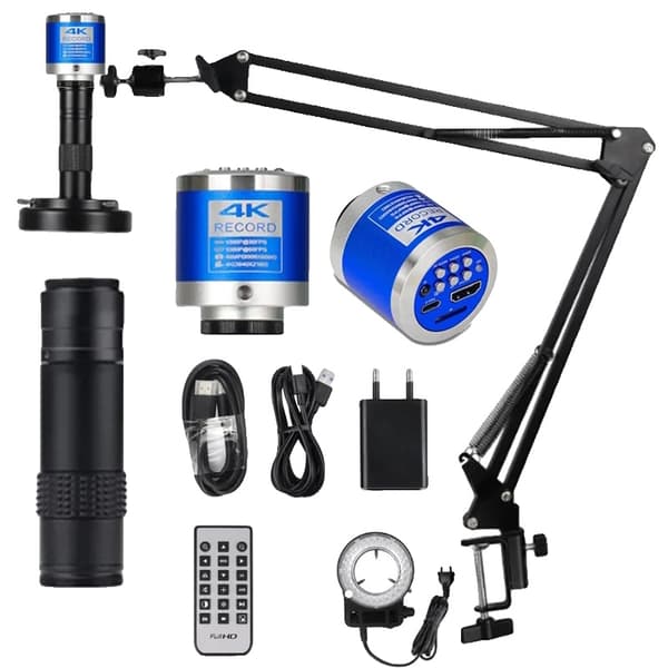 Digital Mikroskop, 48MP USB Typ-C Kamera, HDMI Utgång,150X hela set