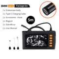 Miniatyrbillede 2 af 2: Endoskopkamera, 1080P HD, 8 justerbare LED-lys,Enkelt linse 5m