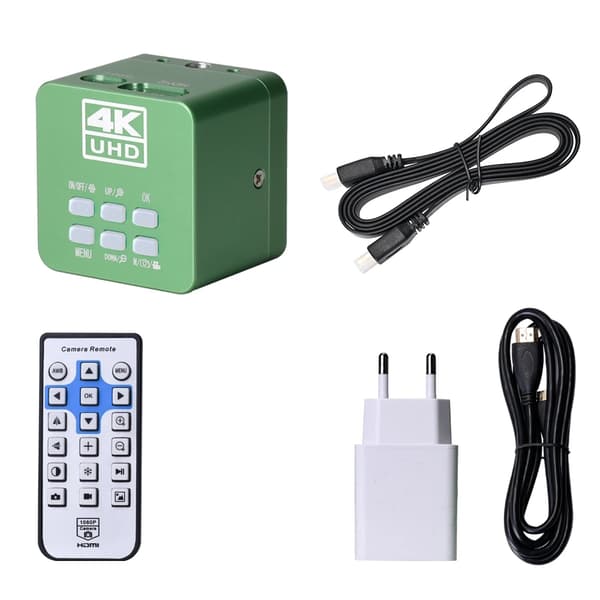 4K Digital Mikroskopkamera, 3840 x 2160 Upplösning, 500X - 1500X Förstoring,Grön