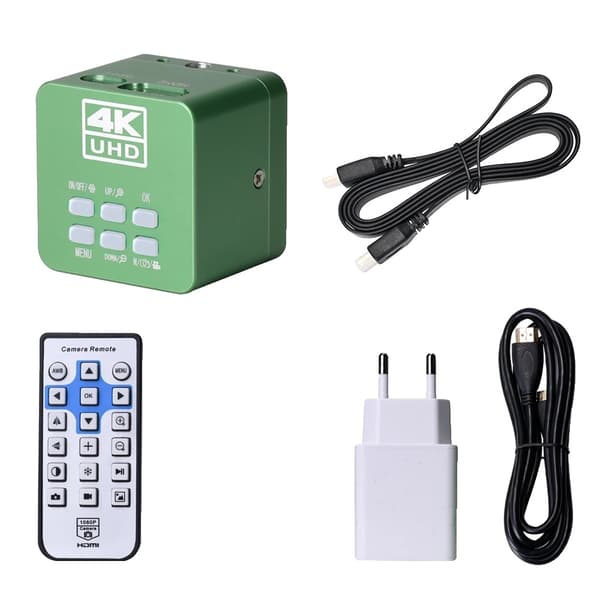 4K Digital Mikroskopkamera, 3840 x 2160 Upplösning, 500X - 1500X Förstoring,Grön
