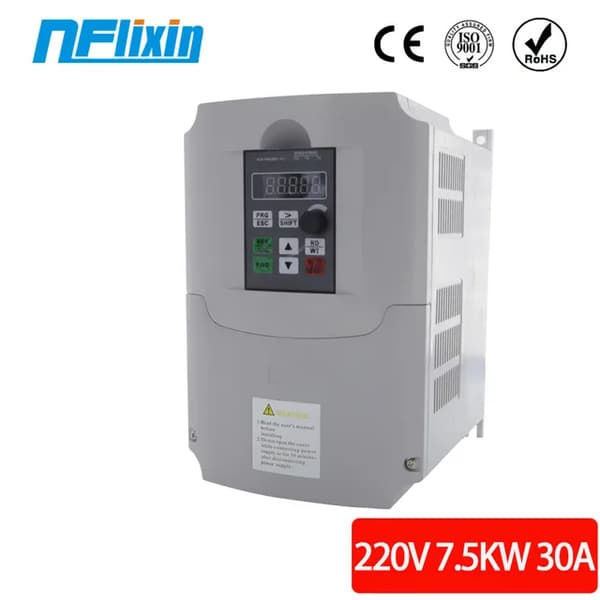Frekvensomvandlare, Europa-kompatibel, 22KW-55KW Effektområde, 7,5kw 10HP, 1-fas 220V, 3-fas 220V