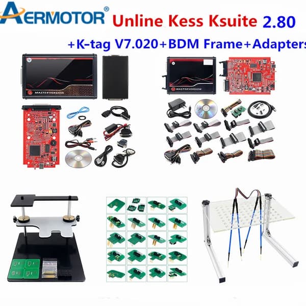 ECU Programmer Værktøj, Ubegrænsede Tuning Muligheder, OBD2 Kompatibilitet, KESS KTAG 22 AD BDM