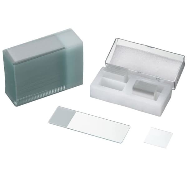 Bresser objektglas - 5916100 - Set med 50 färdiga objektglas med Boro 3.3 glas
