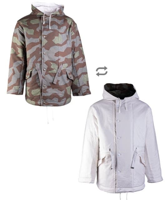 Tysk Retro WWII armé parkas i kamouflage färg