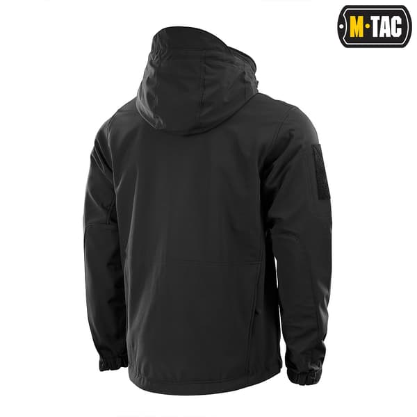 M-Tac 20201002 Isoleret Soft Shell-jakke med hætte, sort