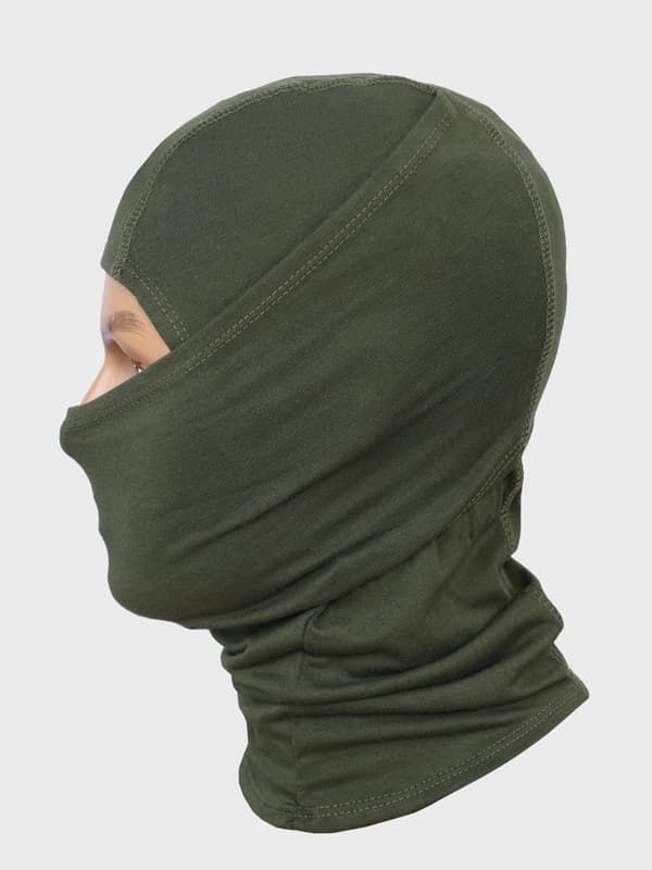 Elefanthue bomuld/lycra Ninja Dominator enkelt hul olivengrøn