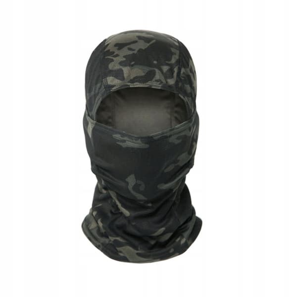 MILITÄR Balaklava Militär TERMOAKTIV TAKTISK ASG 1 HÅL CAMO SVART