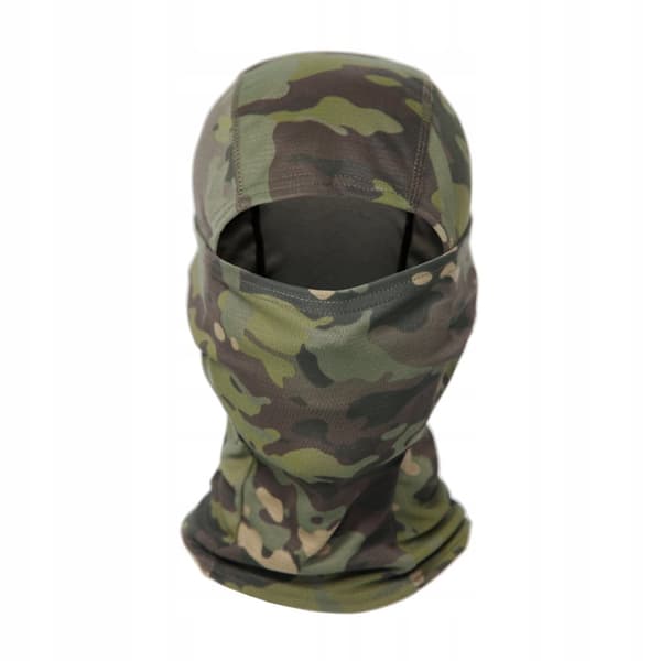 MILITÄR Balaklava Militär TERMOAKTIV TAKTISK ASG 1 Hål CAMO GRÖN