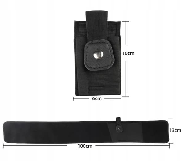 Bæltehylster op til 110 cm til en pistol. Universal og magasin. Stærk velcro.