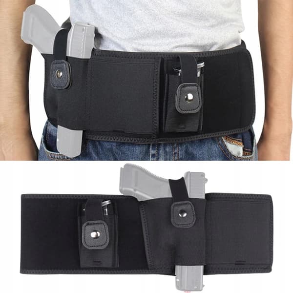 Bæltehylster op til 110 cm til en pistol. Universal og magasin. Stærk velcro.