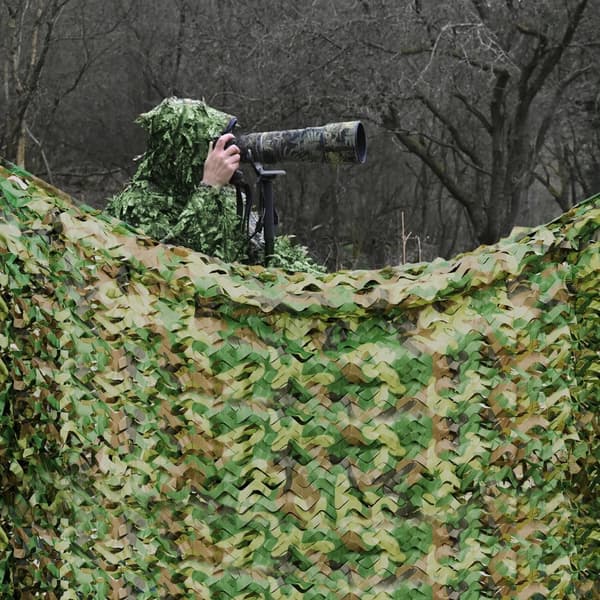 Camouflage Net, Størrelse Large 600 x 400 cm, Holdbart Oxford Stof,grøn