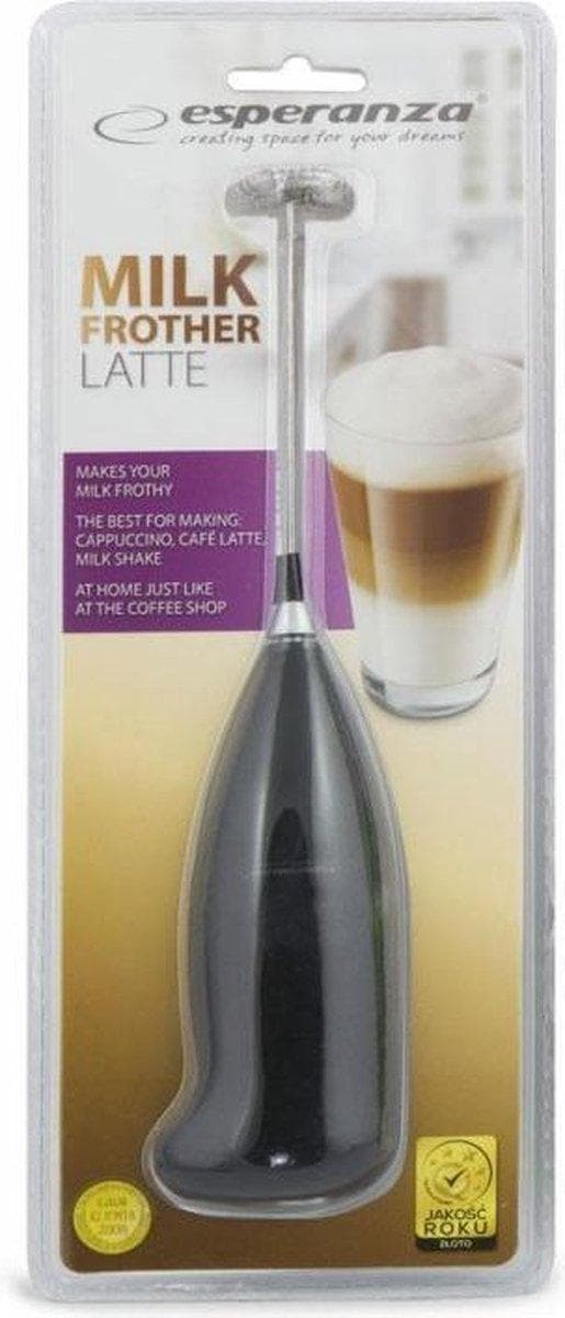 Esperanza EKF001K Manuel mælkeskummer, latte, sort