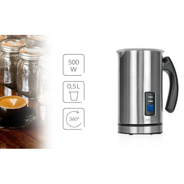 Automatisk mjölkskummare Elektrisk visp 500W Mjölkskummare och uppvärmare MPM MKW-03M 500W Silver 14919