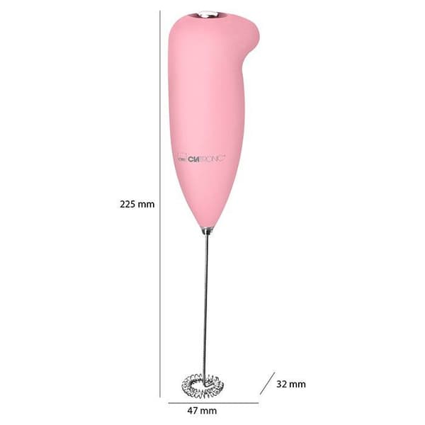 Mjölkskummare - Clatronic - MS 3089 - Rosa - Soft-touch hölje - Batteridrift