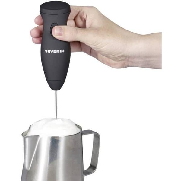 SEVERIN SM3590 Kompakt och praktisk mjölkskummare, Krämigt mjölkskum, inklusive batterier, 11 500 varv/min, pulsknapp