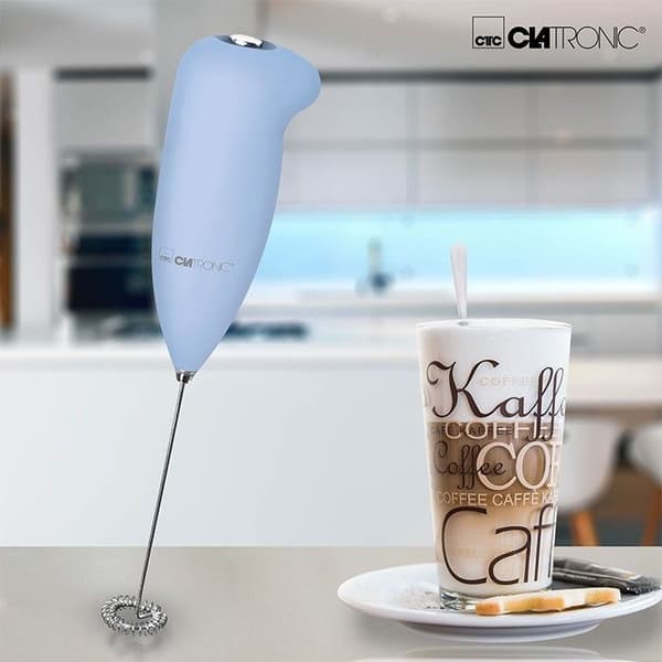 Mjölkskummare - Clatronic - MS 3089 - Blå - Soft-touch hölje - Batteridrift
