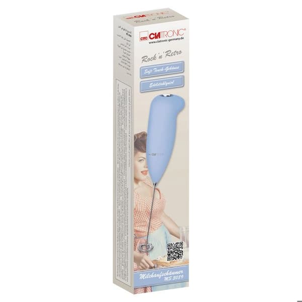 Mjölkskummare - Clatronic - MS 3089 - Blå - Soft-touch hölje - Batteridrift
