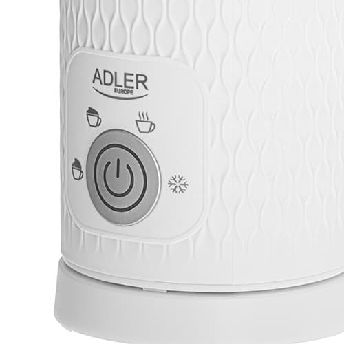 Adler AD 4494 mælkeskummer/-varmer Automatisk Metallic, Hvid