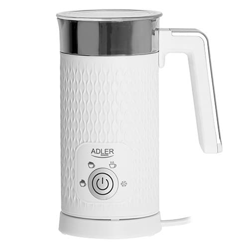 Adler AD 4494 mælkeskummer/-varmer Automatisk Metallic, Hvid