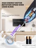 Miniatyrbild 6 av 11: Lollanda Handhållen elektrisk mjölkskummare med batteridrift – 10000 RPM visp med stativ, perfekt för kaffe, matcha