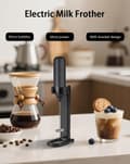 Miniatyrbild 9 av 11: Lollanda Handhållen elektrisk mjölkskummare med batteridrift – 10000 RPM visp med stativ, perfekt för kaffe, matcha