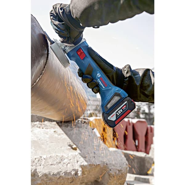 Bosch Professional GWS 18V-7 06019H9005 Vinkelslip batteridriven 125 mm inkl. 2x batterier, inkl. väska 18 V 4.0 Ah