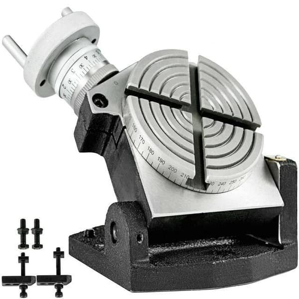 4"/100 MM 4-spår vertikalt och horisontellt roterande bord för fräsmaskin, högkvalitativ gjutning, hög precision, enkel justering, bred användning